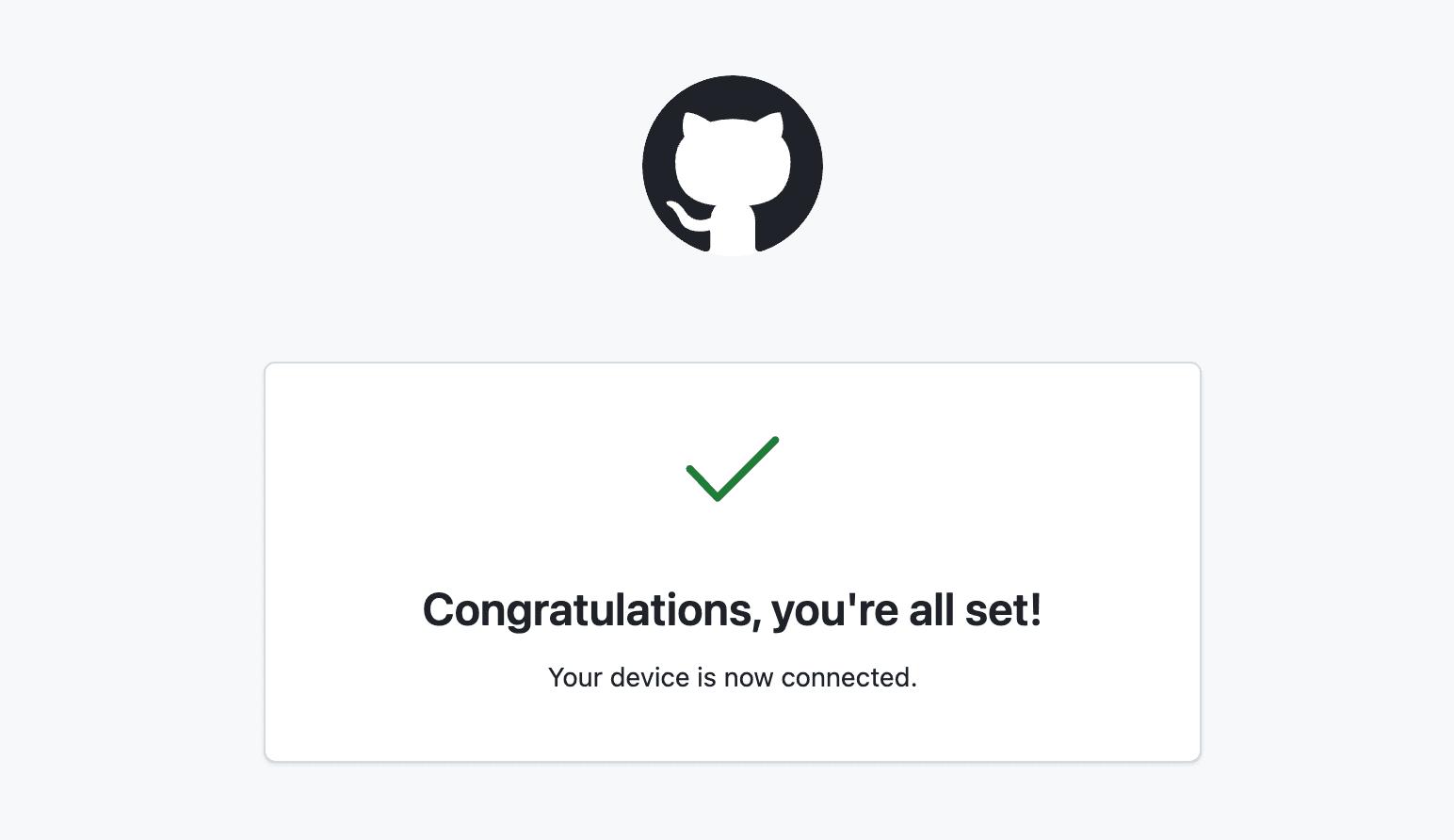 Enter the device code on GitHub